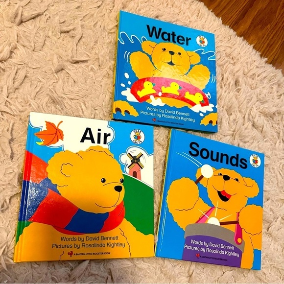Vintage Other - David Bennett Book Lot Bundle 80s Kids Bear Educational Water Air Sounds VTG